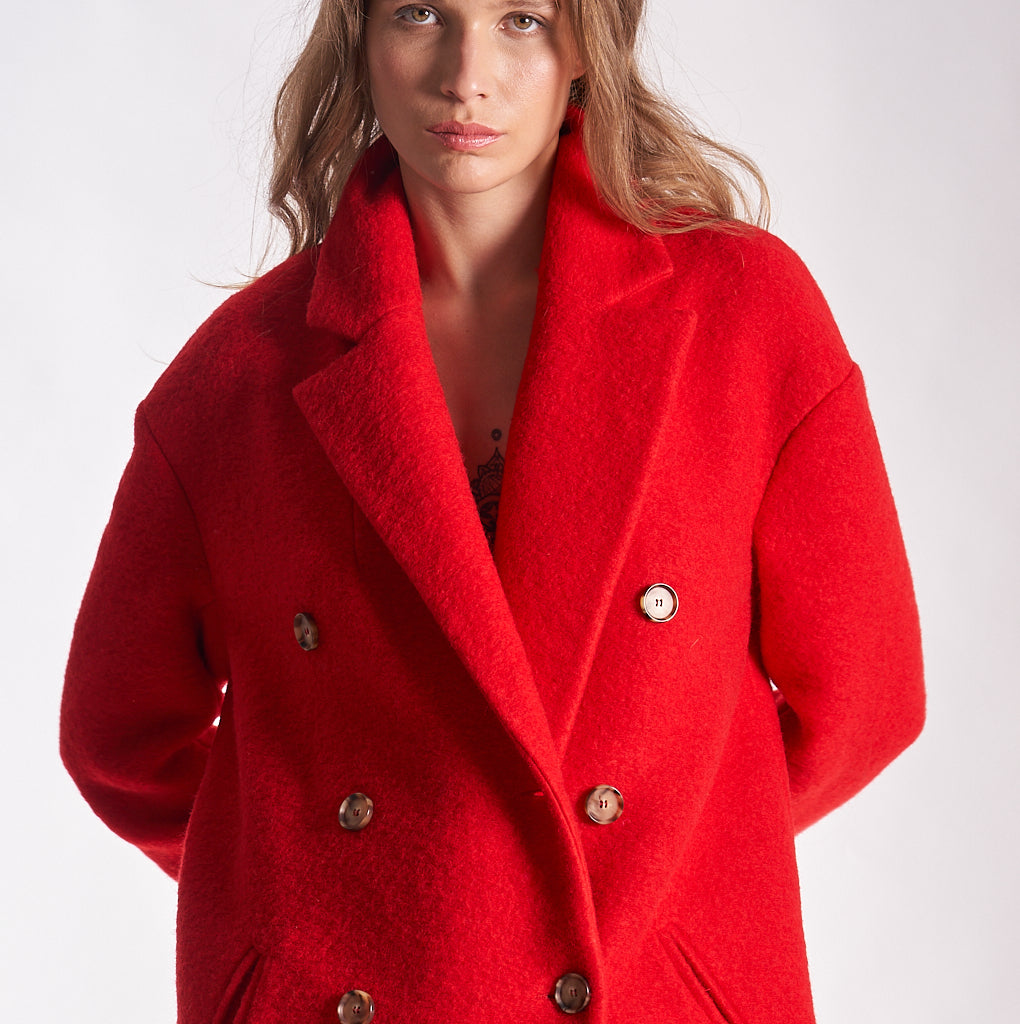 jjManteau rouge RIVERAIN