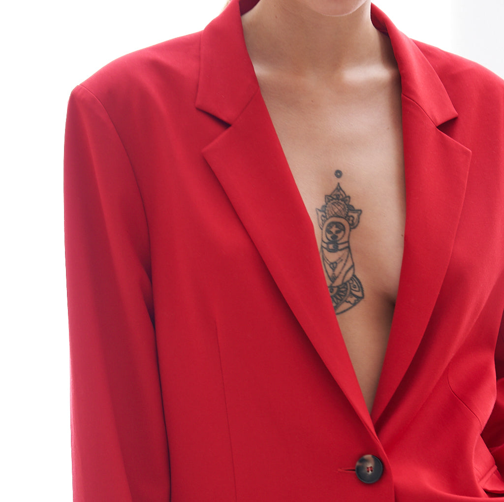 jjVeste rouge DEGUERRY - parisienne et alors