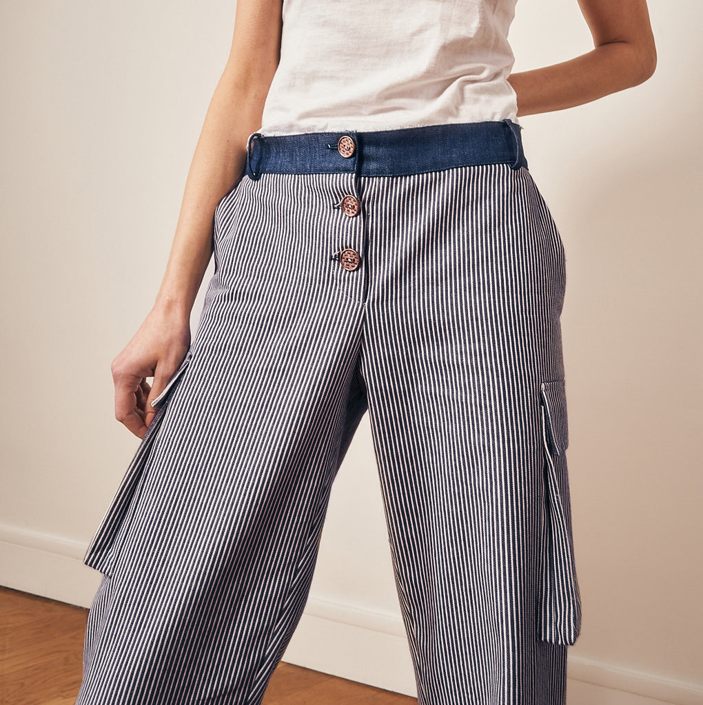 jjPantalon rayé ROYALE | Parisienne et Alors 