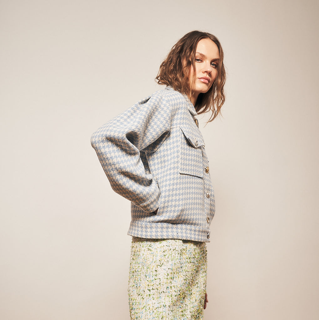 jjBlouson en pied de poule PRONY | Parisienne et Alors 