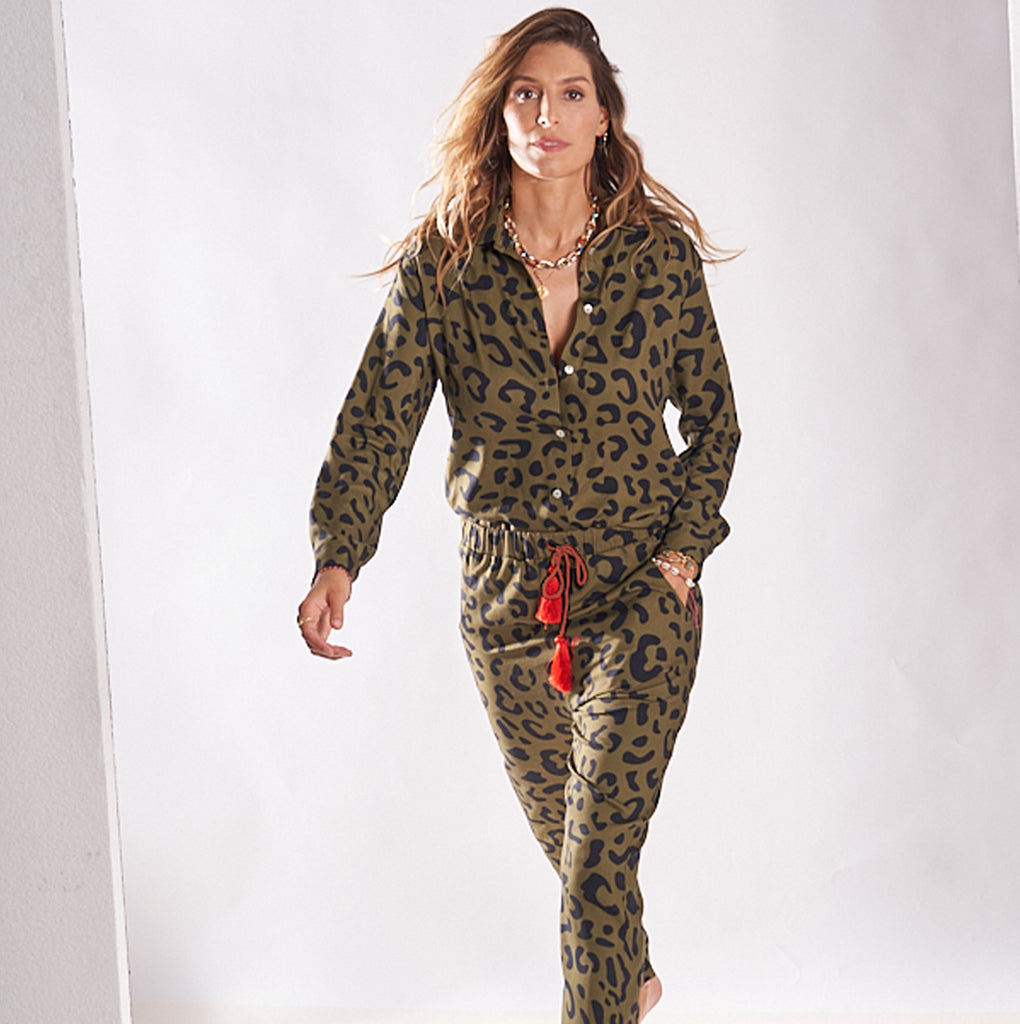 jjPantalon imprimé Léopard MOSKOVA