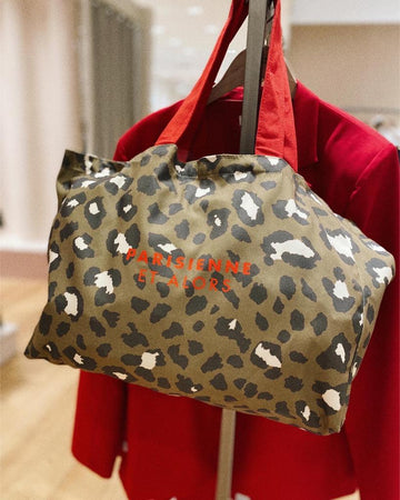 sac shopping GM léopard